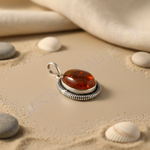 Load image into Gallery viewer, 925 Silver Amber Pendant for Women | Gemstone Jewelry