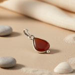 将图像加载到图库查看器中, 925 Silver Carnelian Teardrop Pendant | Gemstone Jewelry
