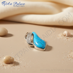 Load image into Gallery viewer, 925 Silver Turquoise Pendant for Women | Daily Wear Jewelry