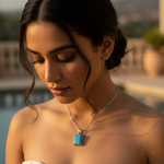 将图像加载到图库查看器中, 925 Silver Turquoise Pendant for Women | Gemstone Jewelry