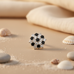 将图像加载到图库查看器中, 925 Silver Black & White Stone Stud Earrings | Women's Jewelry