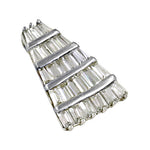 Load image into Gallery viewer, Silver Baguette Cut Cubic Zirconia Pendant | Women's Jewelry Gift