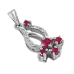 将图像加载到图库查看器中, Silver Ruby Pendant for Women | Ruby Jewelry Gift