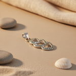 将图像加载到图库查看器中, 925 Silver Heart Pendant Necklace with Green Gemstones | Gift for Her