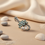 Load image into Gallery viewer, 925 Silver Gemstone Flower Pendant for Women | Elegant Jewelry