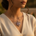 Load image into Gallery viewer, Silver Heart Pendant with Pink Crystals | Women's Jewelry Gift