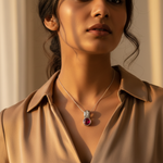 Load image into Gallery viewer, Silver Ruby Pendant Necklace | Red Gemstone Jewelry Gift