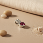 Load image into Gallery viewer, Silver Ruby Pendant Necklace | Red Gemstone Jewelry Gift