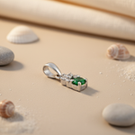 将图像加载到图库查看器中, 925 Silver Emerald Pendant for Women | Daily Wear Gift