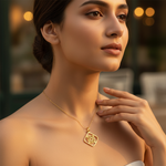 Load image into Gallery viewer, 22k gold plating Filigree Pendant for Women | Yellow gold plating Jewelry Gift