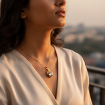 Load image into Gallery viewer, gold plating Oval Stone Pendant for Women | Daily Wear Necklace