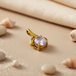 Load image into Gallery viewer, gold plating Oval Stone Pendant for Women | Daily Wear Necklace