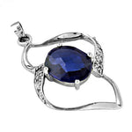 Load image into Gallery viewer, 925 Silver Sapphire Pendant for Women | Gemstone Jewelry