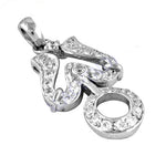 将图像加载到图库查看器中, Silver Om Pendant Necklace with Cubic Zirconia | Women's Jewelry Gift