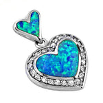 将图像加载到图库查看器中, 925 Silver Heart Opal Pendant Necklace | Women's Gift