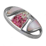 将图像加载到图库查看器中, Silver Pink Crystal Accent Pendant for Women | Fashion Jewelry