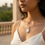将图像加载到图库查看器中, 925 Silver Pink Mother of Pearl Pendant for Women
