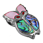 Load image into Gallery viewer, Silver Abalone Butterfly Brooch | Iridescent Gemstone Pin