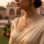 将图像加载到图库查看器中, 925 Silver Amber Pendant for Women | Gemstone Jewelry