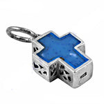将图像加载到图库查看器中, 925 Silver Blue Stone Cross Pendant for Women | Religious Jewelry