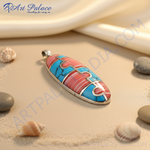 Load image into Gallery viewer, Silver Spiny Oyster Shell Pendant Necklace | Gemstone Jewelry