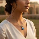 将图像加载到图库查看器中, 925 Silver Blue Stone Cross Pendant for Women | Religious Jewelry
