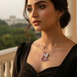 Load image into Gallery viewer, Silver Ruby Heart Pendant Necklace | Women's Gift Jewelry