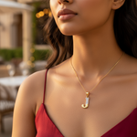 将图像加载到图库查看器中, gold plating Diamond Initial Pendant for Women | Personalized Jewelry