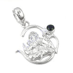 将图像加载到图库查看器中, 925 Silver Ganesha Pendant with Emerald for Women