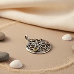 Load image into Gallery viewer, 925 Silver Filigree Pendant with Gemstones for Women