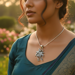 Load image into Gallery viewer, 925 Silver Abstract Pendant Necklace | Gemstone Jewelry for Women