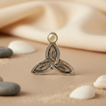 将图像加载到图库查看器中, Silver Celtic Knot Pendant with Gemstone | Gift for Her