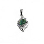 将图像加载到图库查看器中, 925 Silver Emerald Pendant for Women | Gemstone Jewelry