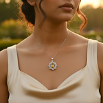 Load image into Gallery viewer, 925 Silver Yellow Gemstone Pendant for Women | Fine Jewelry Gift