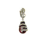 Load image into Gallery viewer, 925 Silver & Garnet Pendant | Marcasite Accents | For Women