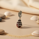 Load image into Gallery viewer, 925 Silver & Garnet Pendant | Marcasite Accents | For Women