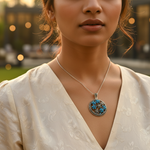 Load image into Gallery viewer, 925 Silver Blue Turquoise Pendant for Women | Daily Wear Gift