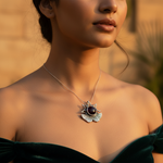 将图像加载到图库查看器中, Silver Pendant with Garnet Gemstone | Women's Jewelry | Gift