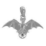 将图像加载到图库查看器中, 925 Silver Bat Pendant with Pentacle for Men & Women | Gift
