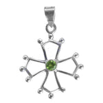 将图像加载到图库查看器中, 925 Silver Peridot Cross Pendant for Women | Gemstone Jewelry