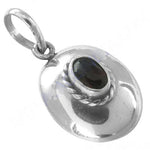 将图像加载到图库查看器中, 925 Silver Black Gemstone Pendant Necklace for Women