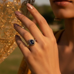 将图像加载到图库查看器中, 925 Sterling Silver Black Stone Ring for Women | Gift Jewelry