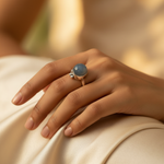 将图像加载到图库查看器中, 925 Silver Blue Gemstone Ring for Women | Gift Jewelry