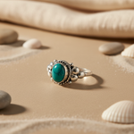 将图像加载到图库查看器中, 925 Silver Turquoise Ring for Women | Gemstone Jewelry