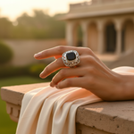 Load image into Gallery viewer, 925 Sterling Silver Black Onyx Ring for Women | Statement Jewelry