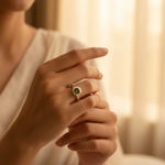 Load image into Gallery viewer, 925 Silver Green Gemstone Ring for Women | Daily Wear