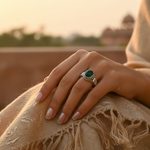 将图像加载到图库查看器中, 925 Silver Green Onyx Ring for Women | Gemstone Jewelry