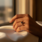 Load image into Gallery viewer, 925 Silver Black Gemstone Ring for Women | Minimalist Jewelry