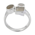 将图像加载到图库查看器中, 925 Silver Geometric Ring for Women | Mother of Pearl