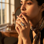 将图像加载到图库查看器中, 925 Sterling Silver Double Stone Ring for Women | Gift Jewelry
